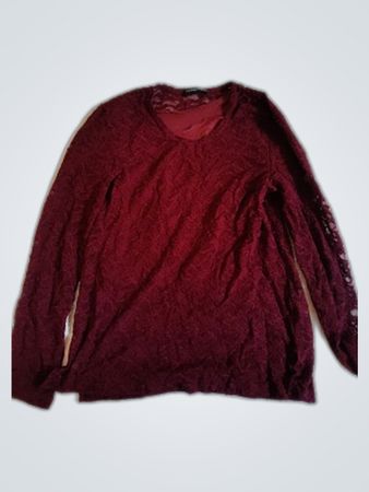 Christian Marry Red Lace Sweater