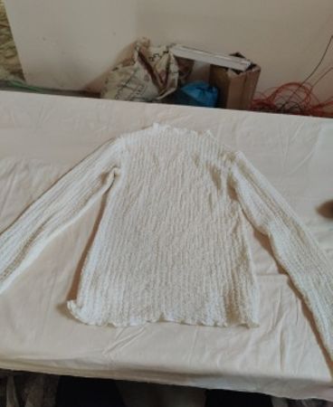 White Knit Cardigan Sweater