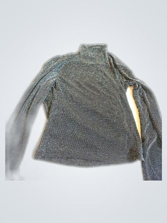 MISTIX Black Sequin Turtleneck Top