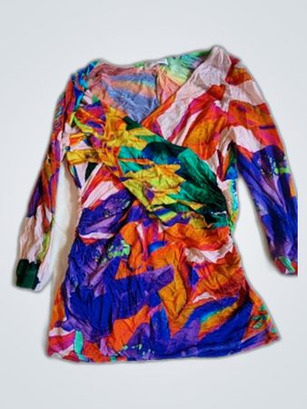 Tie-Dye Long Sleeve Dress