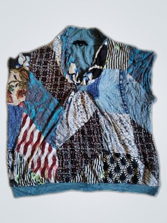 Desigual Patchwork Denim Vest