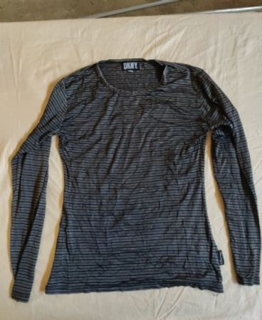DKNY Long Sleeve Striped Top