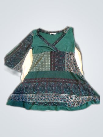 Green Patchwork Dress