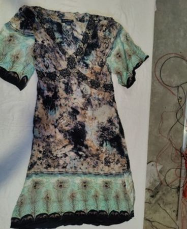 Citron Peacock Print Mini Dress