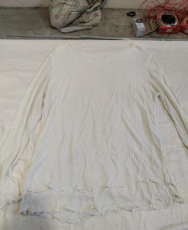 Unbranded White Long Sleeve Viscose Top