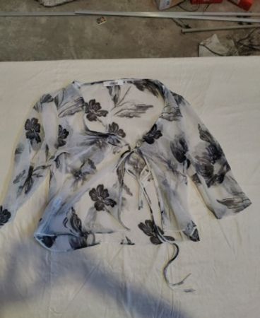 KUDADA Printed Sheer Blouse
