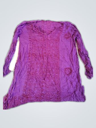 Purple Embroidered Top