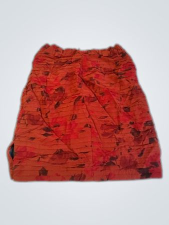 Red Floral Skirt