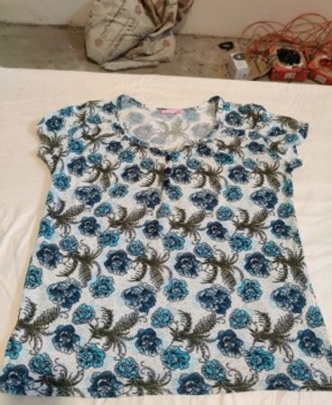 Blue Crab Patterned Blouse