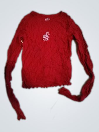 Hollister Red Long-Sleeve Knit Sweater