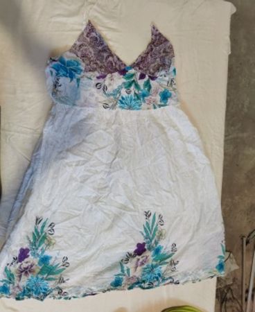 C.A.M. Embroidered Cotton Mini Dress