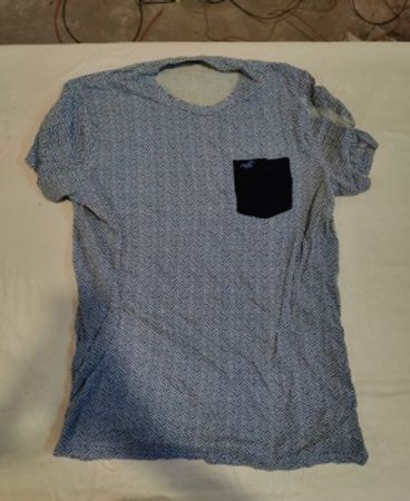 Grey Short Sleeve T-Shirt with Black Chest Pocket