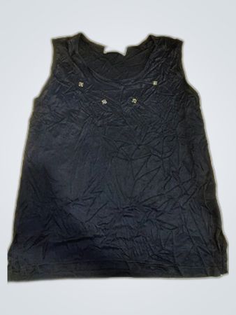 Donna Rismel Black Sleeveless Tank Top