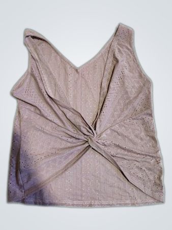 Unbranded Mauve Sleeveless Twist Front Tank Top