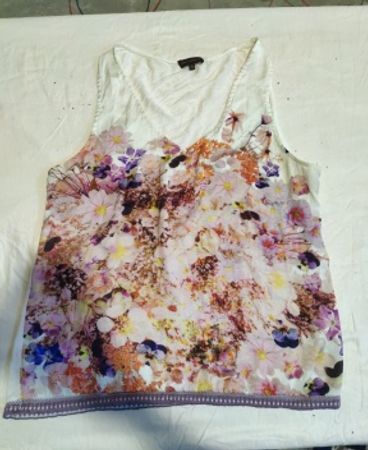 Adolfo Dominguez Floral Printed Sleeveless Blouse