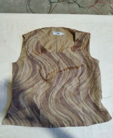 JP Barcelona Beige Wavy Pattern Waistcoat