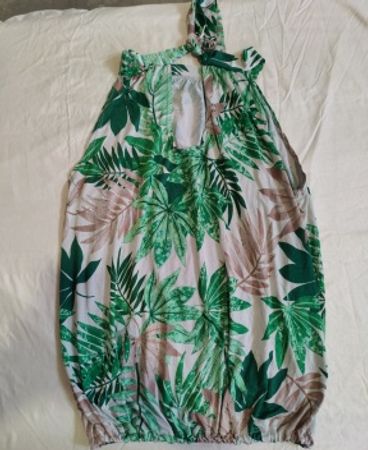 Printed Leaf Halter Top
