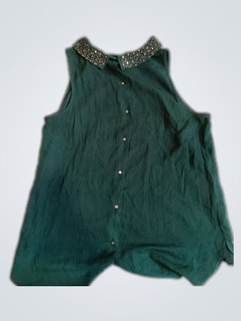 Green Beaded Top