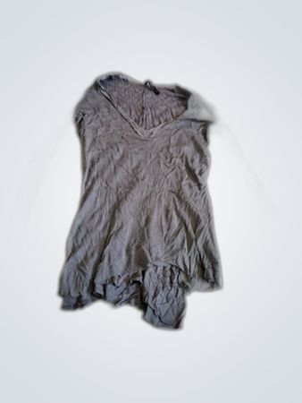 Liviana Conti Gray Long Sleeve V-Neck Blouse