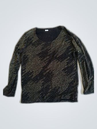 Teresa Pacheco Black Metallic Knit Sweater