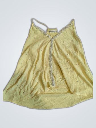 Yellow Beaded Top