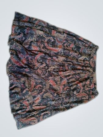 Santara Multicolor Paisley Pleated Midi Skirt
