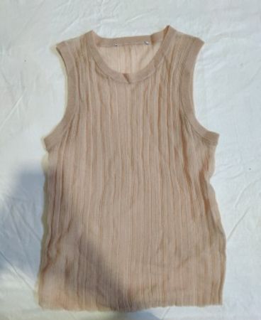 Ribbed Sleeveless Knit Tank Top