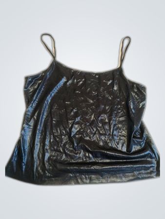 IEIE Black Satin Cami Top
