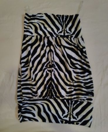 Madonna Zebra Print Tube Mini Dress
