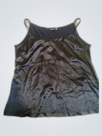 Makki Black Satin Camisole Top