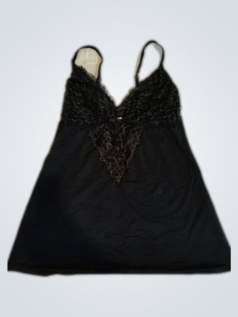 Black Lace-Trimmed Camisole
