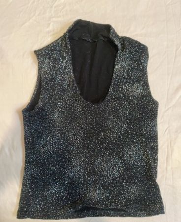 Unbranded Black Speckled Sleeveless Top