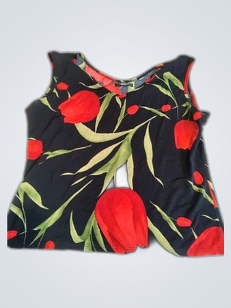 Immman Floral Print Sleeveless Tank Top