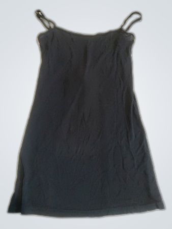 Black Spaghetti Strap Mini Slip Dress