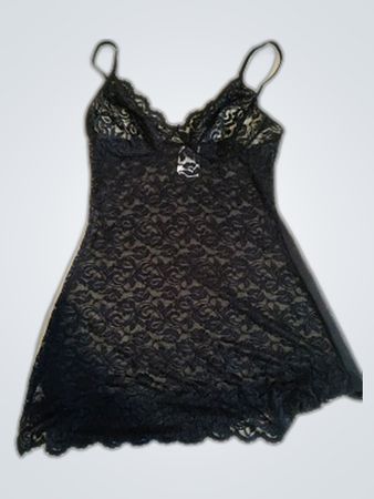 Okay Black Lace Slip Dress