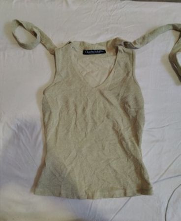 Claudia Schiffer Collection Beige Strappy Cami Top