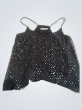 Mango Black Sheer Camisole Top