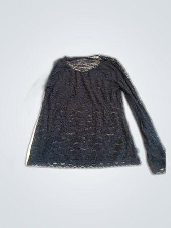 Black Lace Long Sleeve Blouse