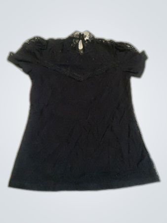 Morgan de Toi Black Lace Blouse