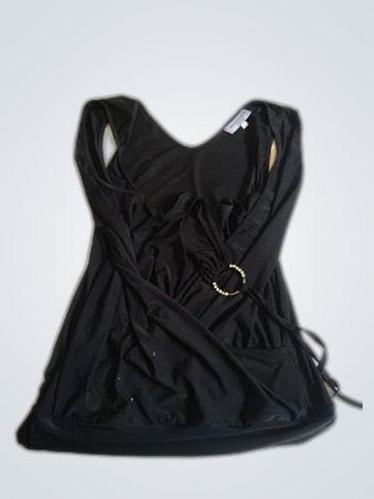 Blind Black Wrap Blouse