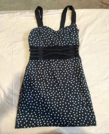 Motel Black Polka Dot Mini Dress