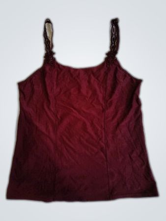 Burgundy Lace Trim Camisole