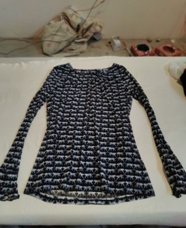 Long-Sleeved Patterned Top