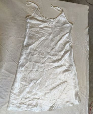 Unbranded White Polyester Slip Dress