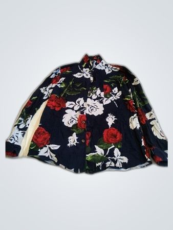 Sanxuanan Floral Print Button-Up Shirt
