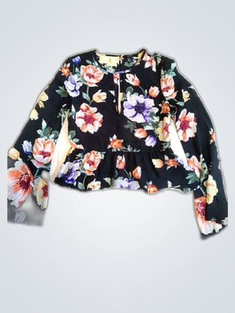 Forever 21 Floral Printed Long Sleeve Blouse