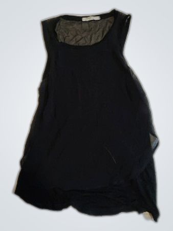 Bershka Black Sleeveless Mesh Top