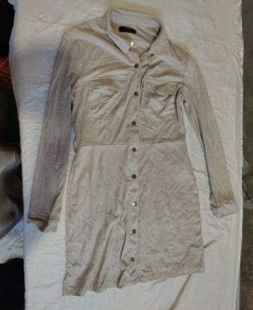 Bershka Beige Utility Shirt Jacket