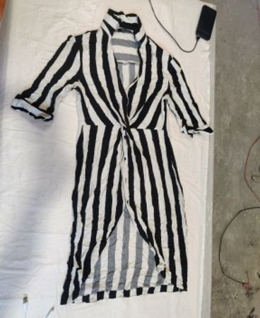 Percentili Striped Wrap Blouse
