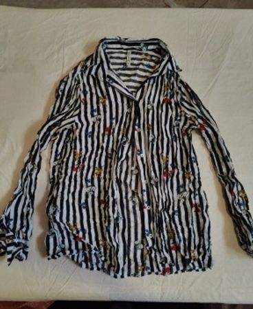 Zara Printed Striped Blouse